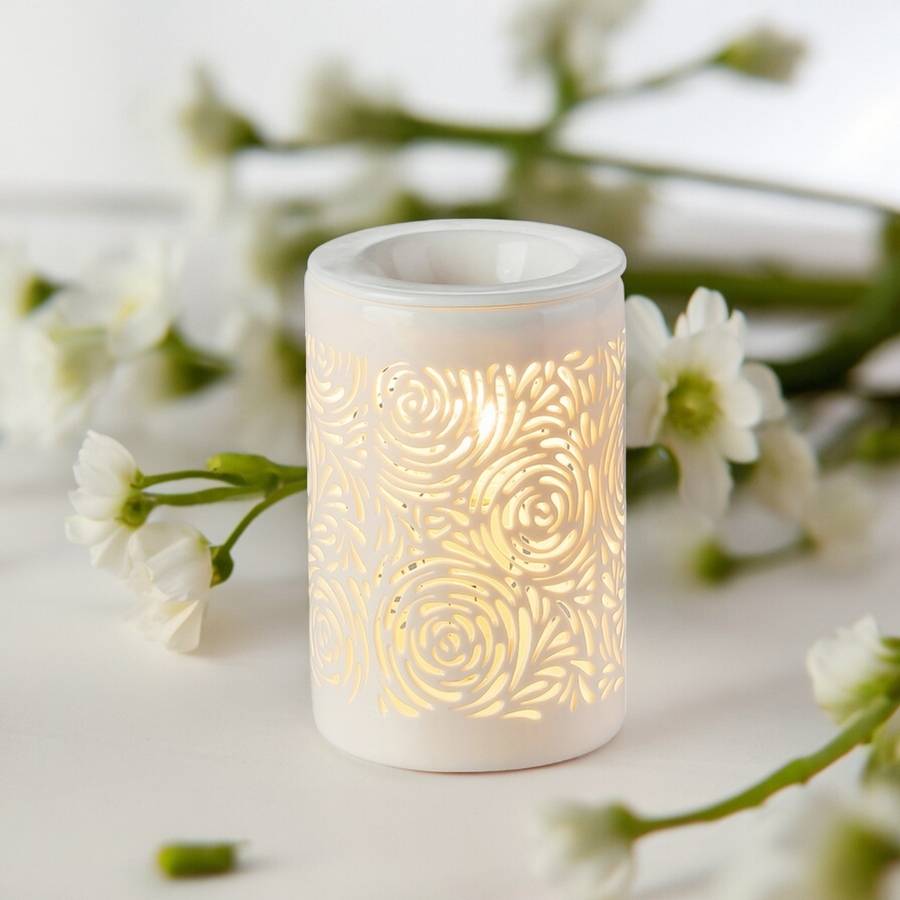 Zen'Arôme Brûleur Cire Parfumée Calorya n°8 - Brûleur Électrique Fondant Parfumé - Lampe à Parfum - Coupelle Amovible