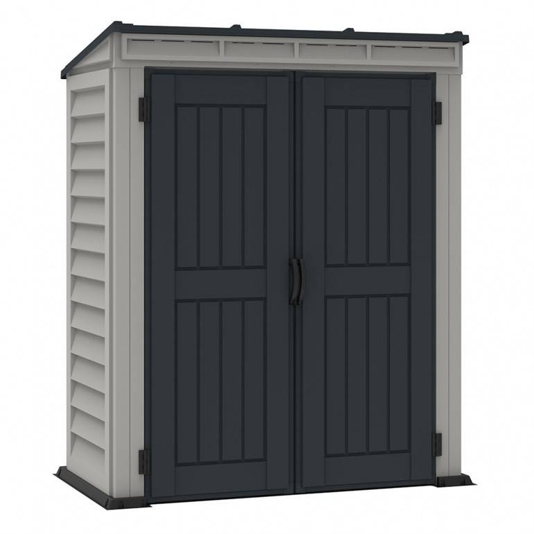 Duramax - YardMate Pent Plus Abri de jardin en PVC 170 x 92 cm, gris clair et foncé - Image 6