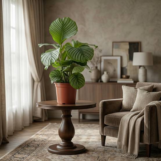 Calathea Orbifolia - Pot de 21cm - Hauteur 60 - 70cm - Sans cache-pot - Plantes d'intérieur - Image 1