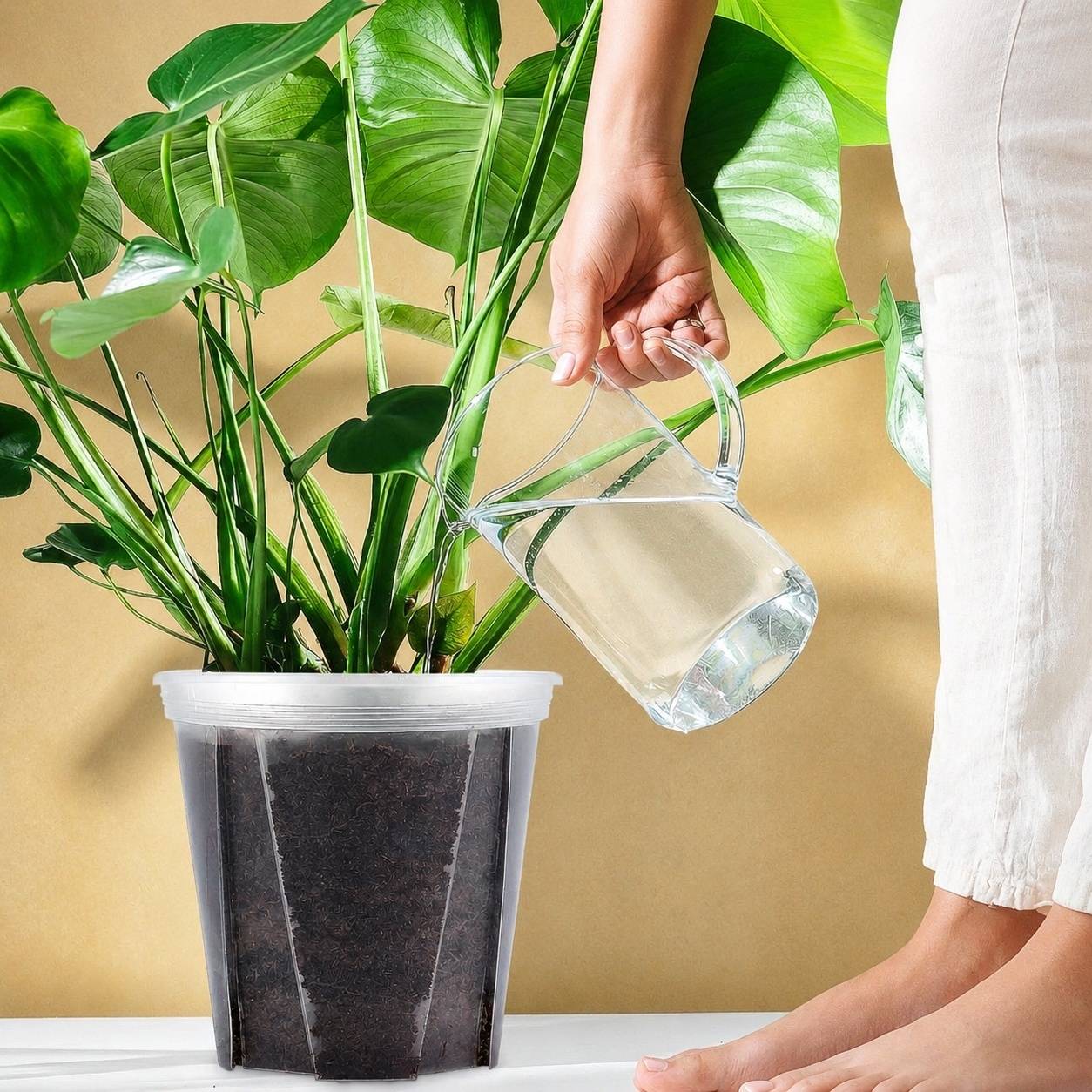 Pot Transparent avec Trous pour Plantes Cactus Succulentes - Image 3