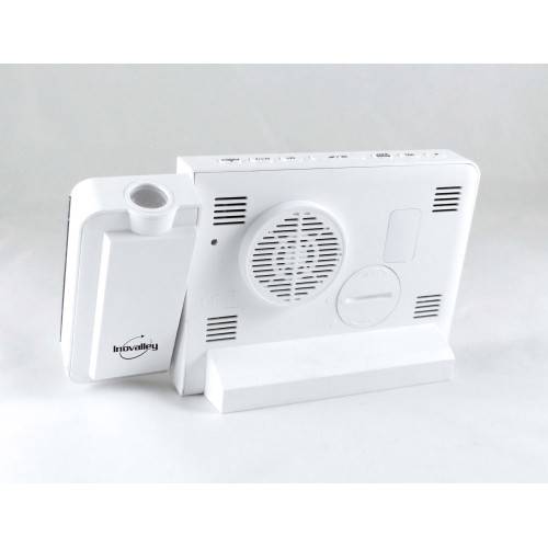 Inovalley - Radio-réveil projecteur design blanc - Imagen 4