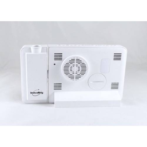 Inovalley - Radio-réveil projecteur design blanc - Imagen 3