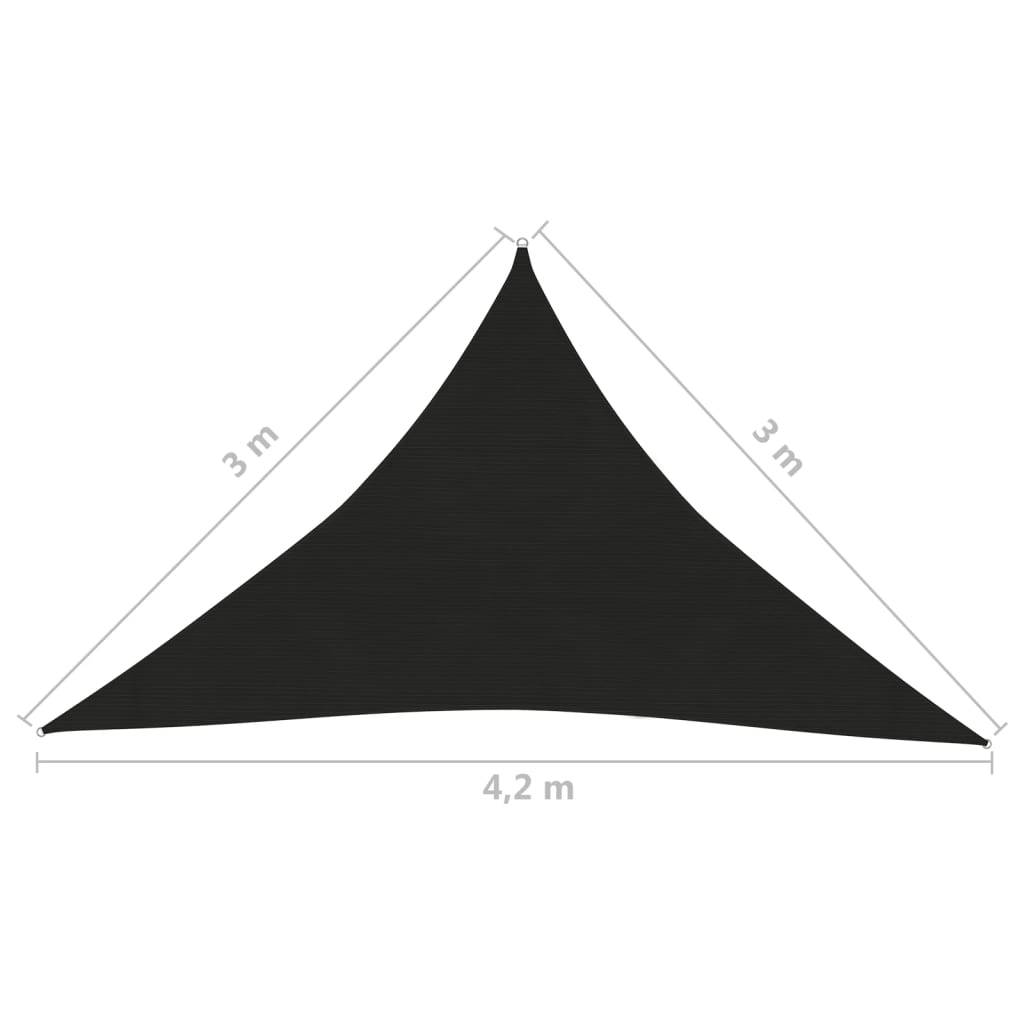 Helloshop26 - Voile toile d'ombrage parasol 160 g/m² PEHD 3 x 3 x 4,2 m noir - Imagen 6