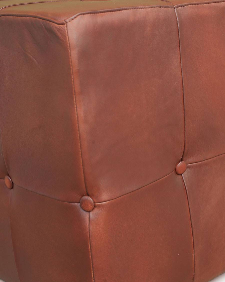 Palm - Banc rembourré en cuir marron capitonné - UNIQKA - Imagen 6