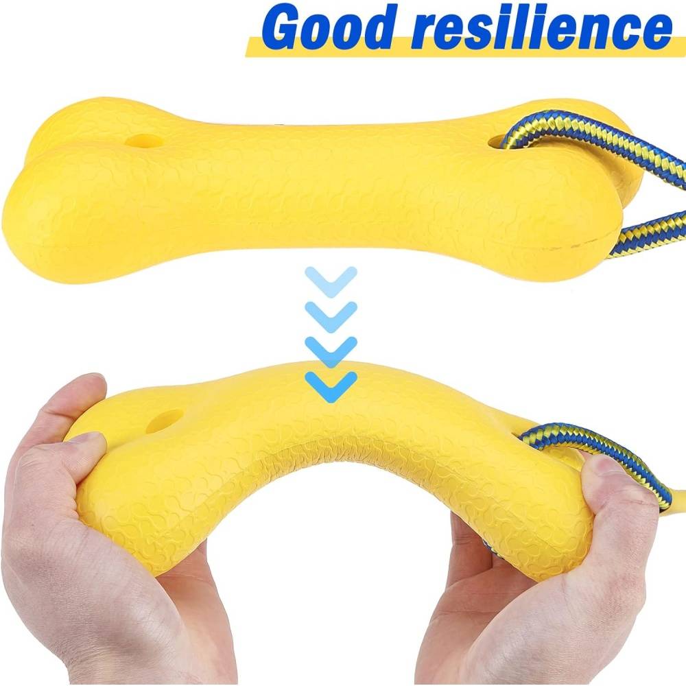 Jouet flottant pour chien en forme d'os - Bâton interactif en mousse MEVA - Piscine, plage - Exercice et souvenir - Living123