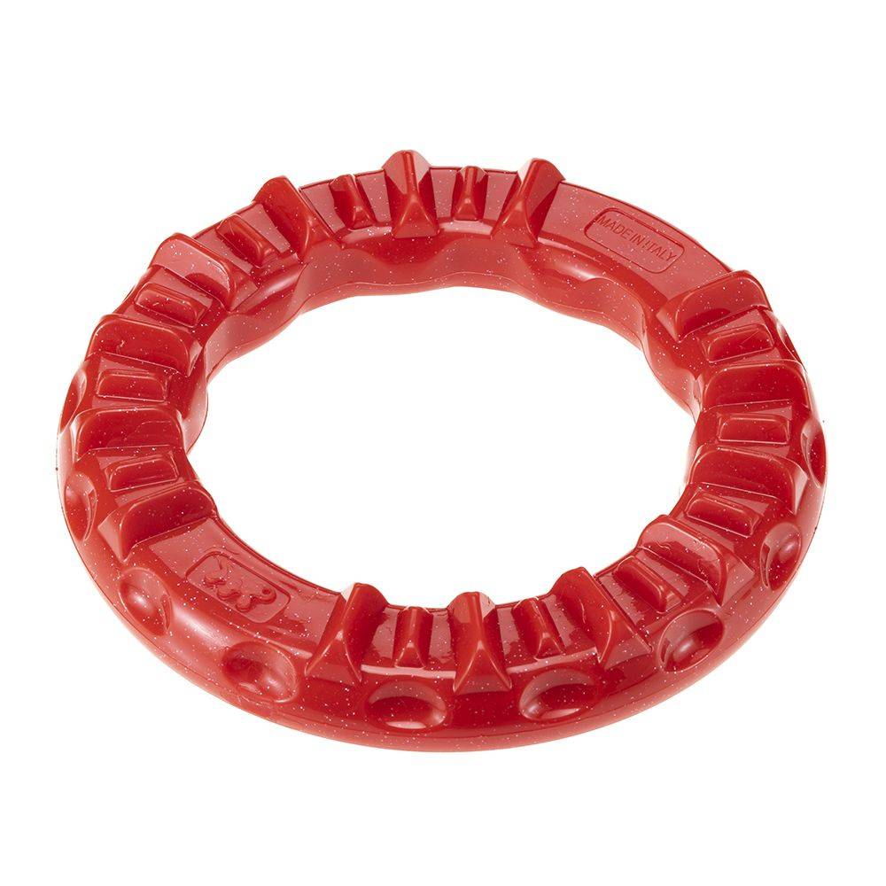 Ferplast - Ferplast Jouet Chien, Anneau Distributeur Croquettes Friandises pour Chien, en Matériau Durable à Mâcher, Arôme de Viande, pour l'Hygiène Dentaire, - Imagen 1