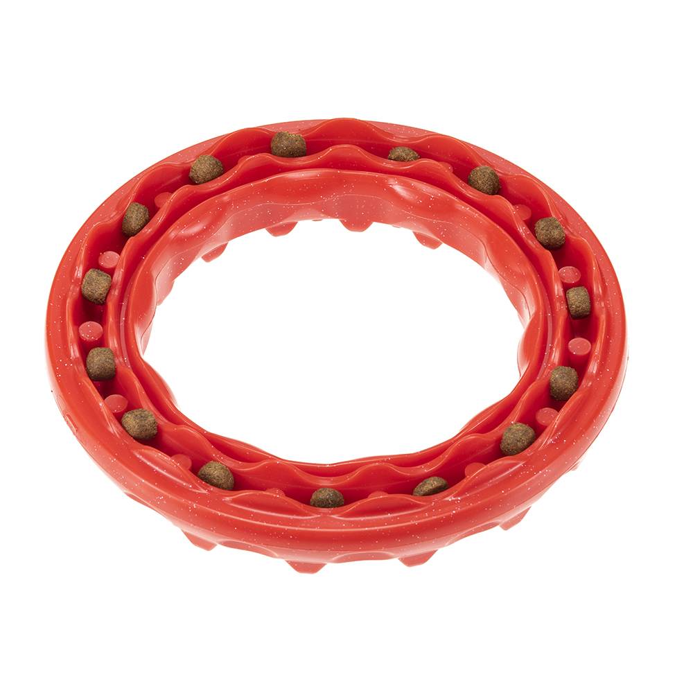 Ferplast - Ferplast Jouet Chien, Anneau Distributeur Croquettes Friandises pour Chien, en Matériau Durable à Mâcher, Arôme de Viande, pour l'Hygiène Dentaire, - Imagen 6
