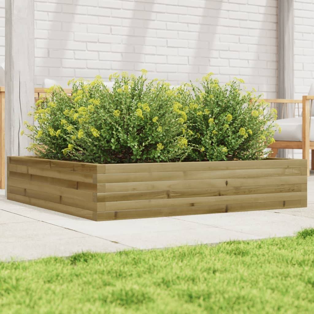 Maison Chic - Jardinière, Bac à fleurs, Pot de fleurs 110x110x23 cm bois de pin imprégné - Imagen 2