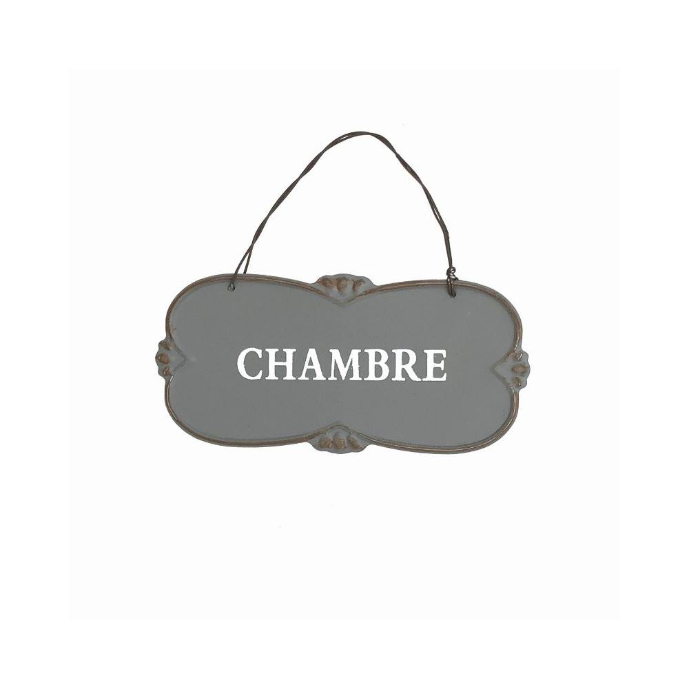 ~ Plaque de porte décorative vintage chambre fer gris 12x7cm Chemin de campagne - Imagen 1