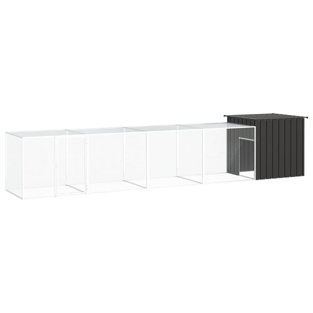 Vidaxl - Poulailler Anthracite 500x91x100 cm Acier galvanisé vidaXL 3106454 - Image 1