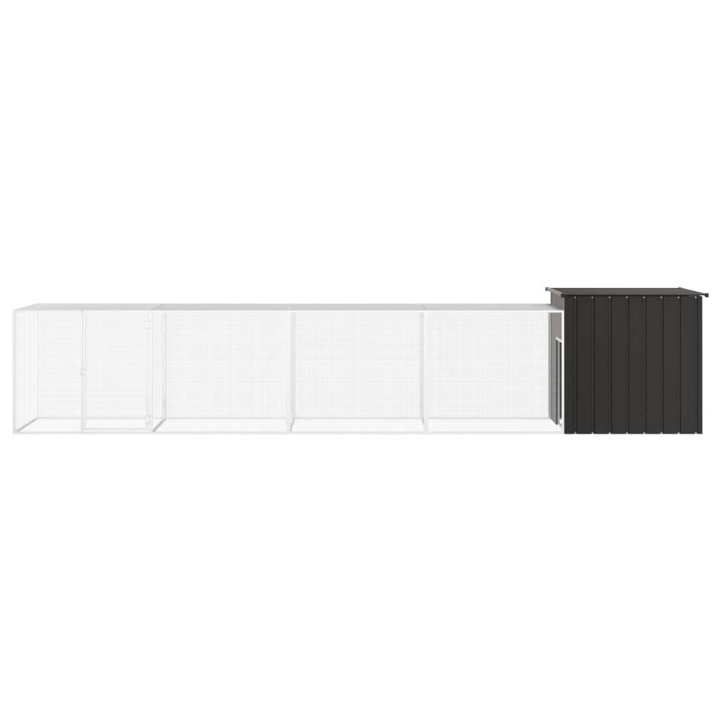 Vidaxl - Poulailler Anthracite 500x91x100 cm Acier galvanisé vidaXL 3106454 - Image 5
