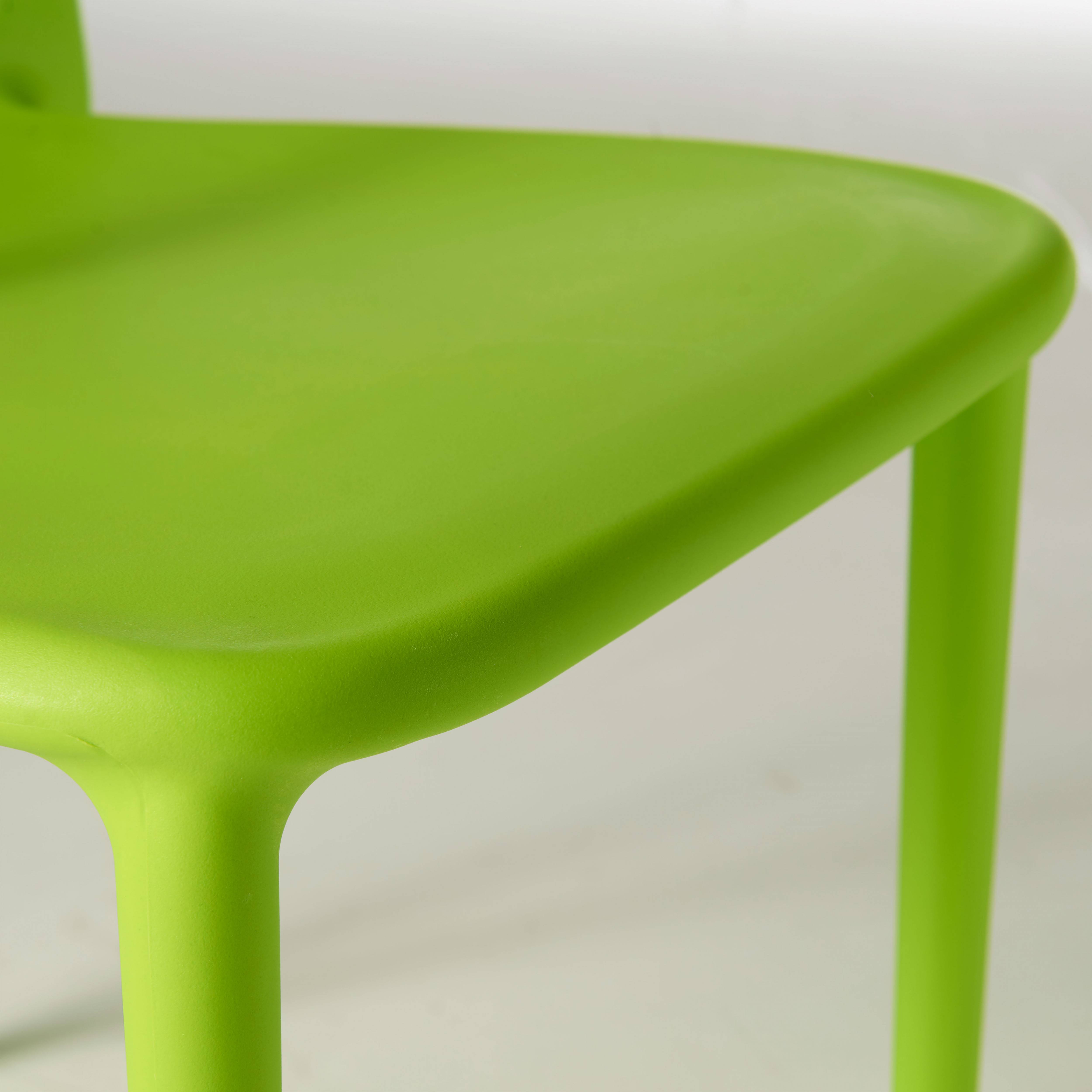Oviala - Chaise en plastique de jardin vert Milan - Oviala - Imagen 3