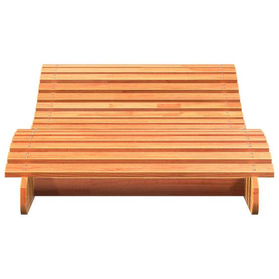 Bain de soleil - Transat - Chaise longue cire marron 205x80x31,5 cm bois massif de pin - MEUBLE PRO - Image 4