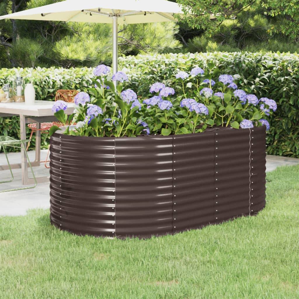 ComfortXL - Carré potager haut acier thermolaqué Marron 175x100x68 cm – ComfortXL Outdoor Living - Image 1