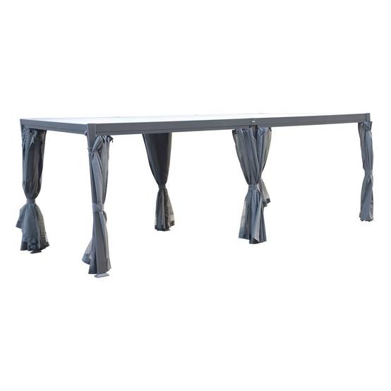 Hesperide - Rideaux pour pergola biocliamtique "Avila" Ardoise 6 x 3,5m en polyester - Hespéride - Image 2