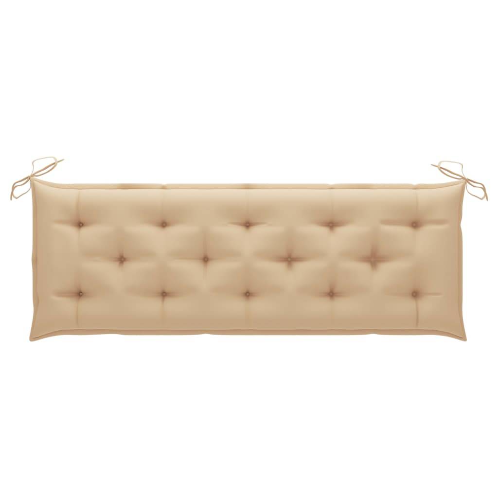 Helloshop26 - Banc de jardin meuble de patio d'extérieur terrasse avec coussin 157 cm bois d'acacia massif - Imagen 7