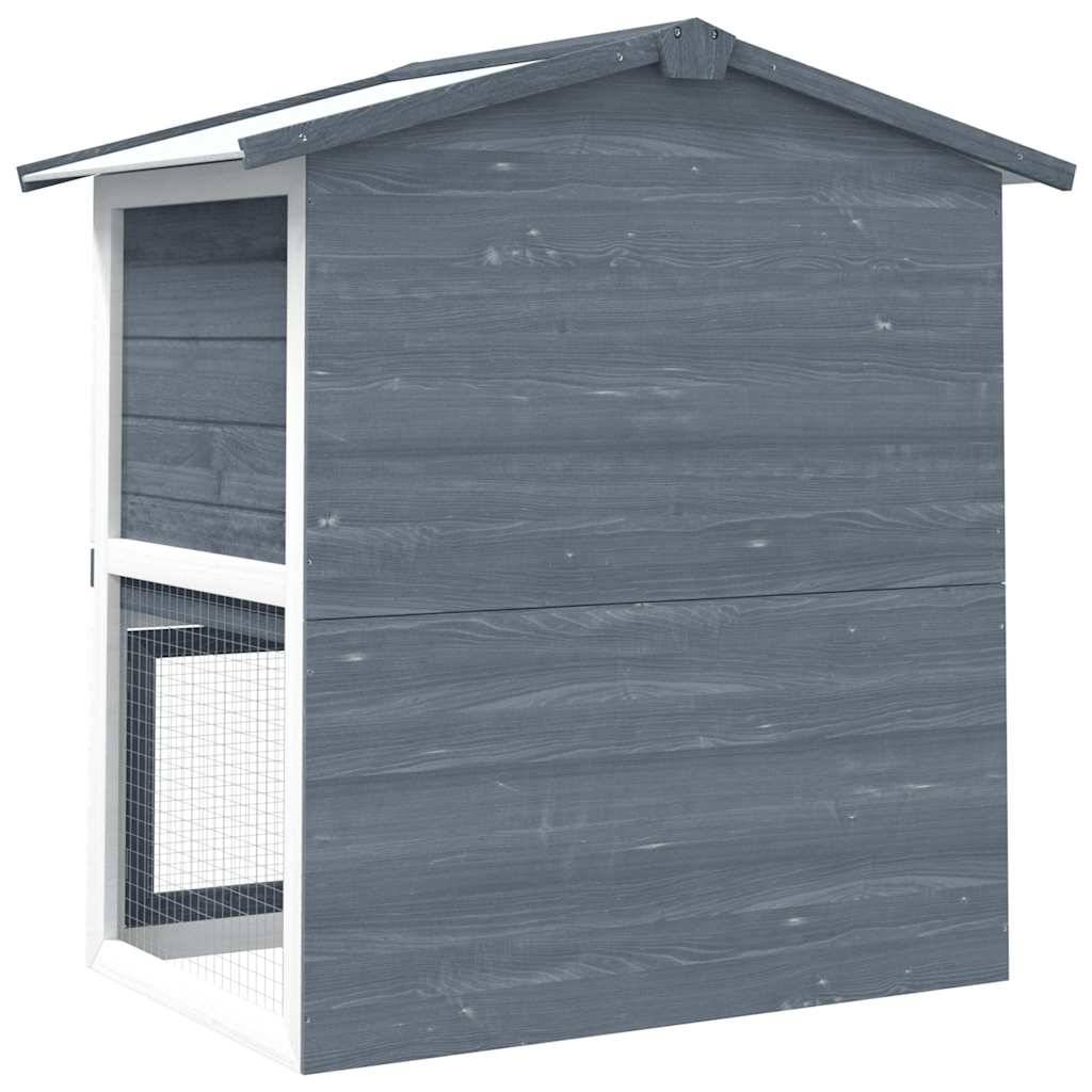 Vidaxl - Clapier d'extérieur 3 portes Gris Bois vidaXL 170837 - Imagen 4
