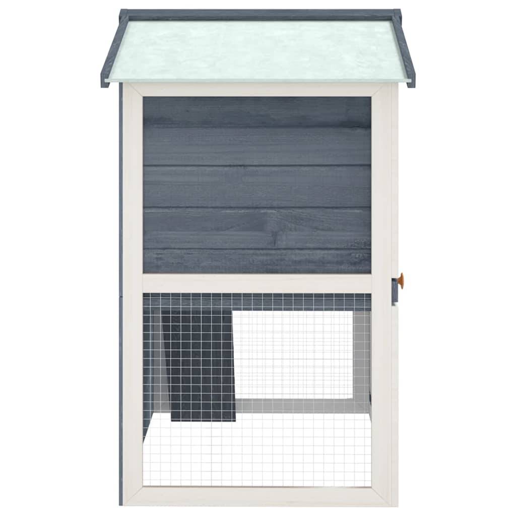 Vidaxl - Clapier d'extérieur 3 portes Gris Bois vidaXL 170837 - Imagen 3