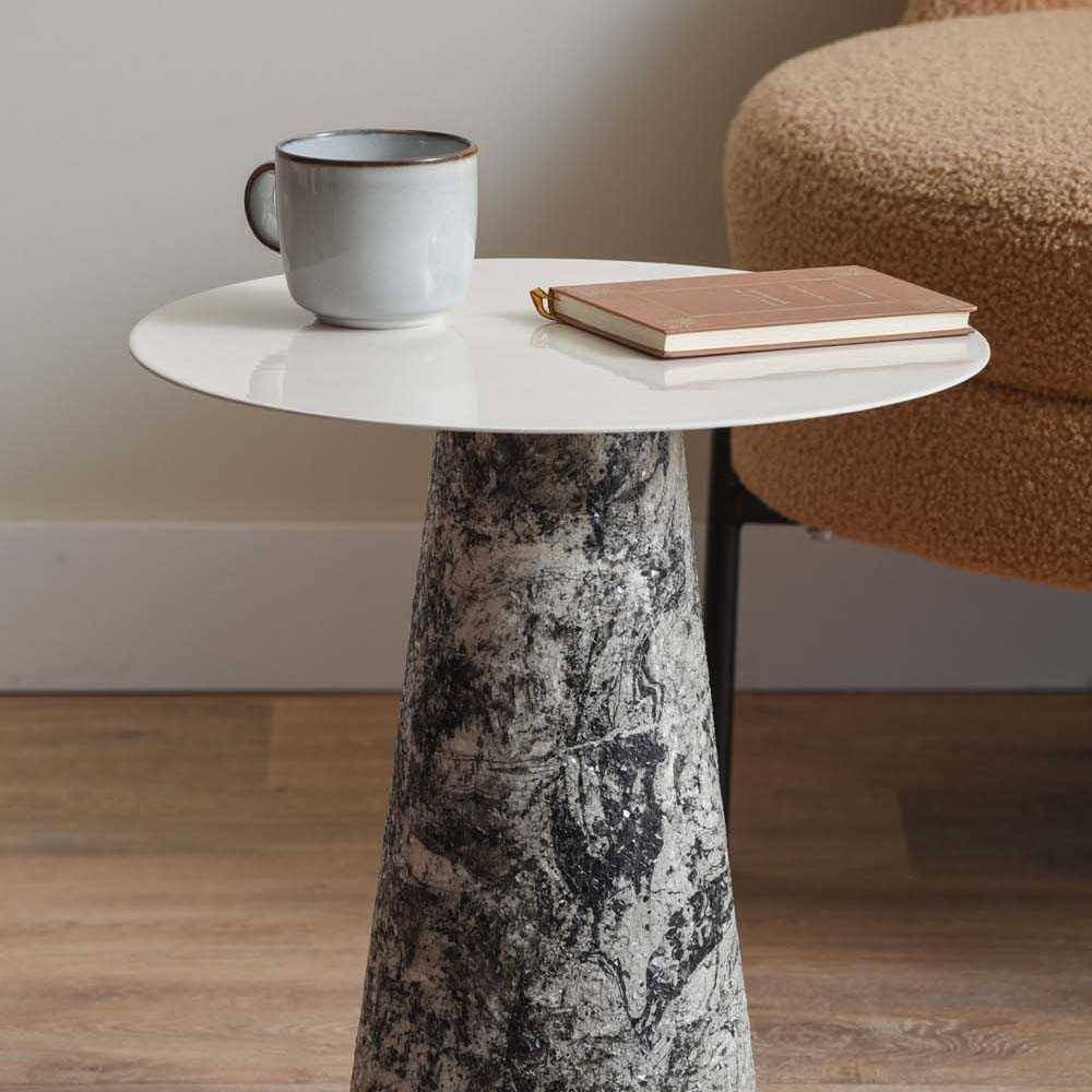 Leitmotiv - Table d'appoint en métal Mosaic Marble High - Image 2
