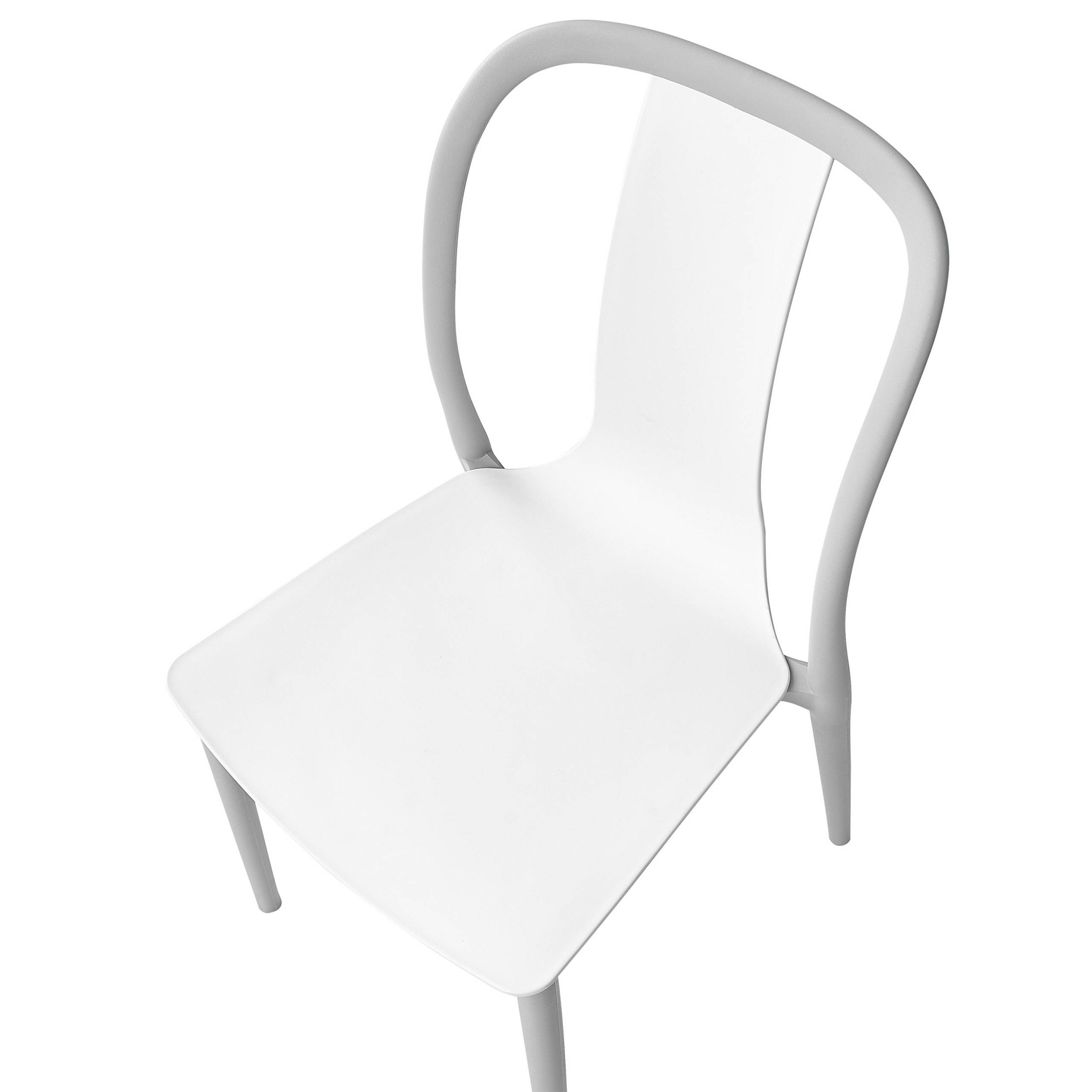 Beliani - Lot de 2 Chaises de Salle à Manger Design en Plastique Blanc et Gris Clair pour Intérieur et Extérieur au Style Moderne et Scandianave Beliani - Imagen 7