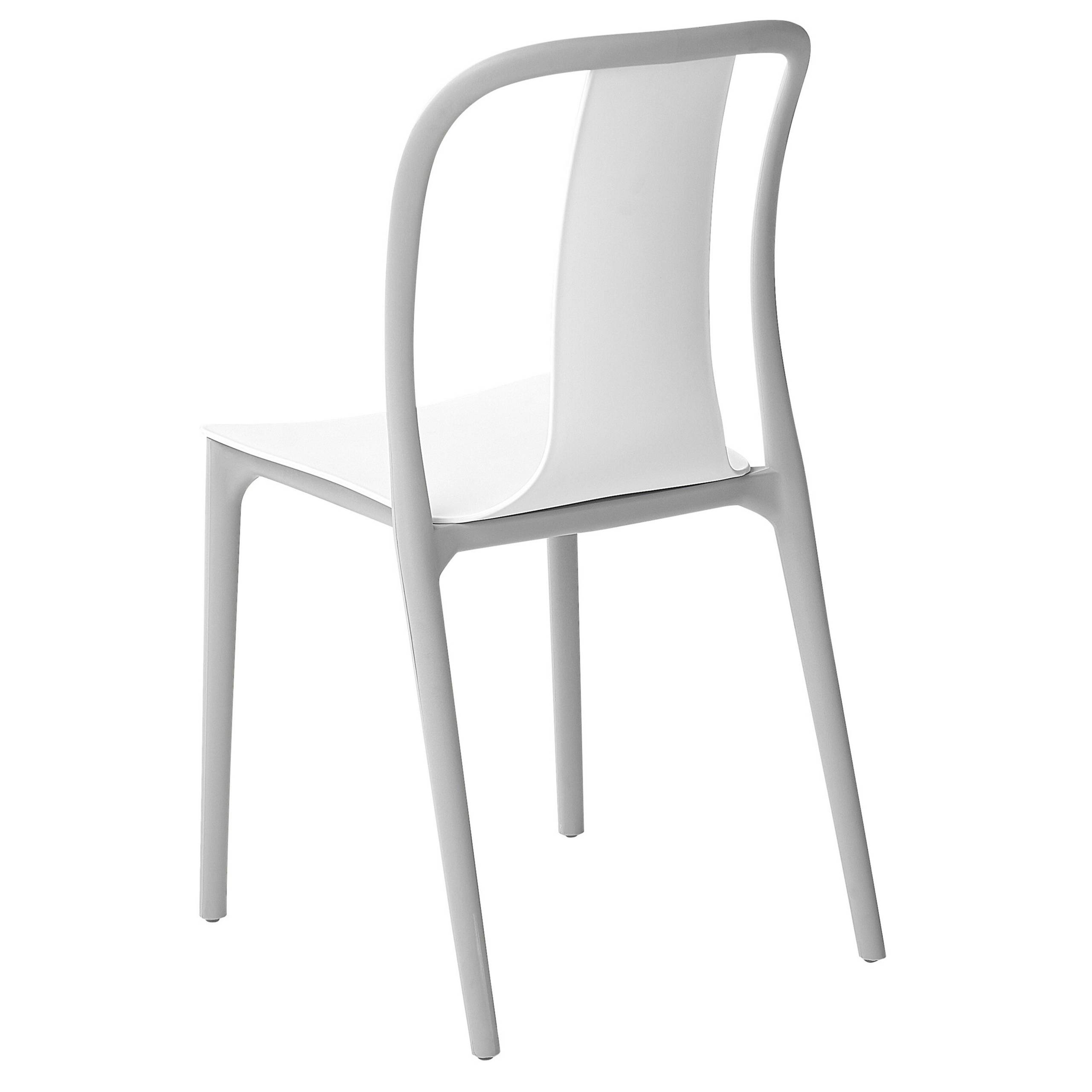 Beliani - Lot de 2 Chaises de Salle à Manger Design en Plastique Blanc et Gris Clair pour Intérieur et Extérieur au Style Moderne et Scandianave Beliani - Imagen 6