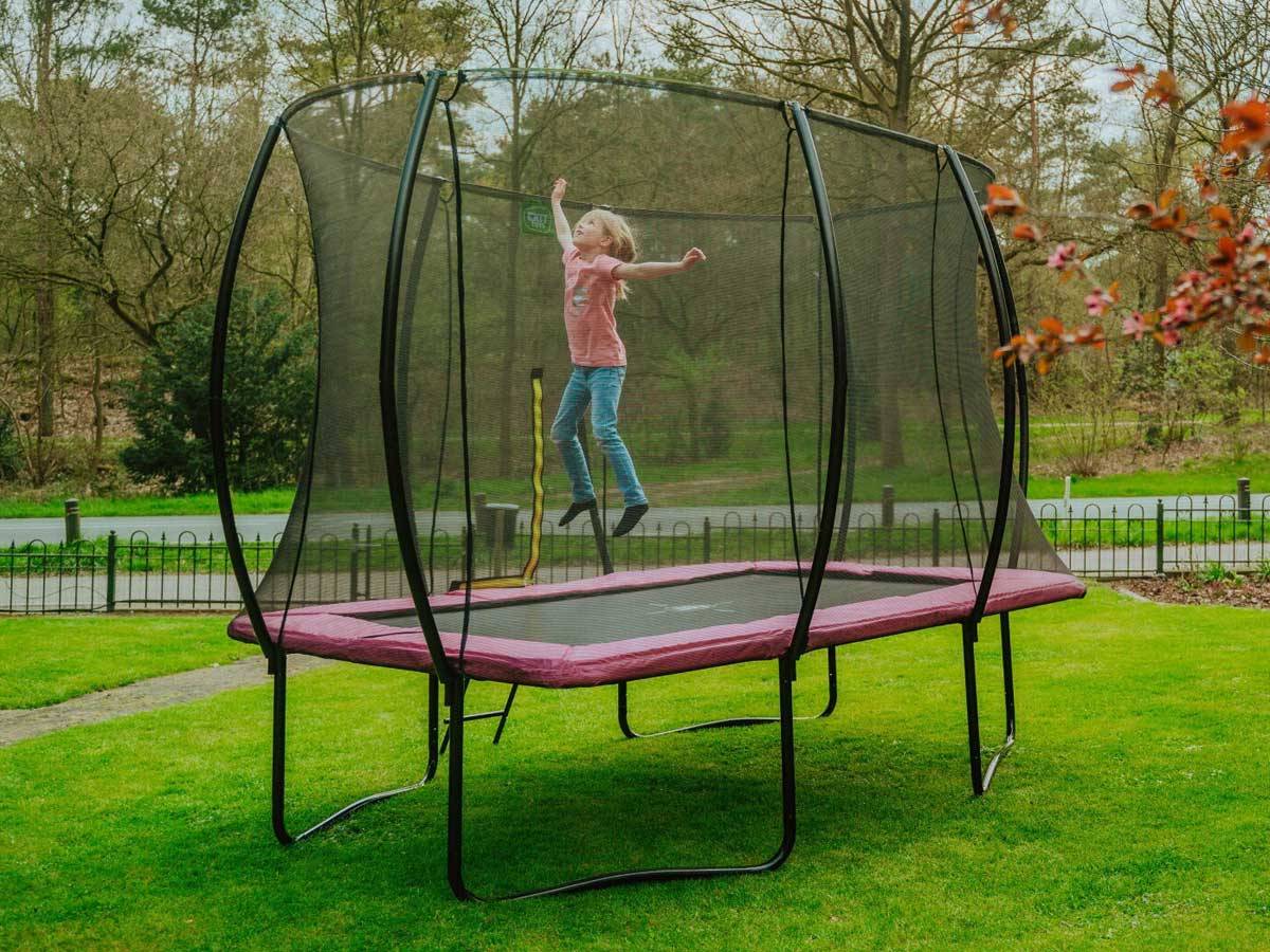 Exit Toys - Trampoline Silhouette rectangulaire 214 x 305 cm Rose - Exit Toys