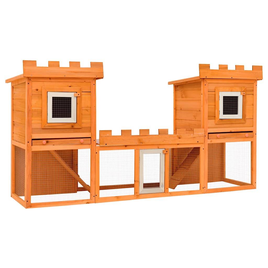 Vidaxl - Clapier large d'extérieur avec maison double vidaXL 170174 - Imagen 1