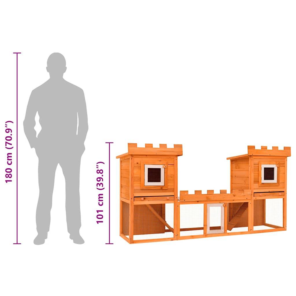 Vidaxl - Clapier large d'extérieur avec maison double vidaXL 170174 - Imagen 7