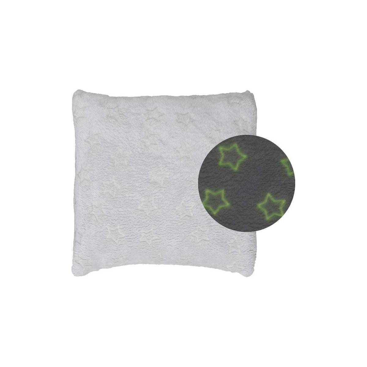 The Home Deco Kids - Coussin avec étoiles phosphorescentes 40 cm Gris - Imagen 1