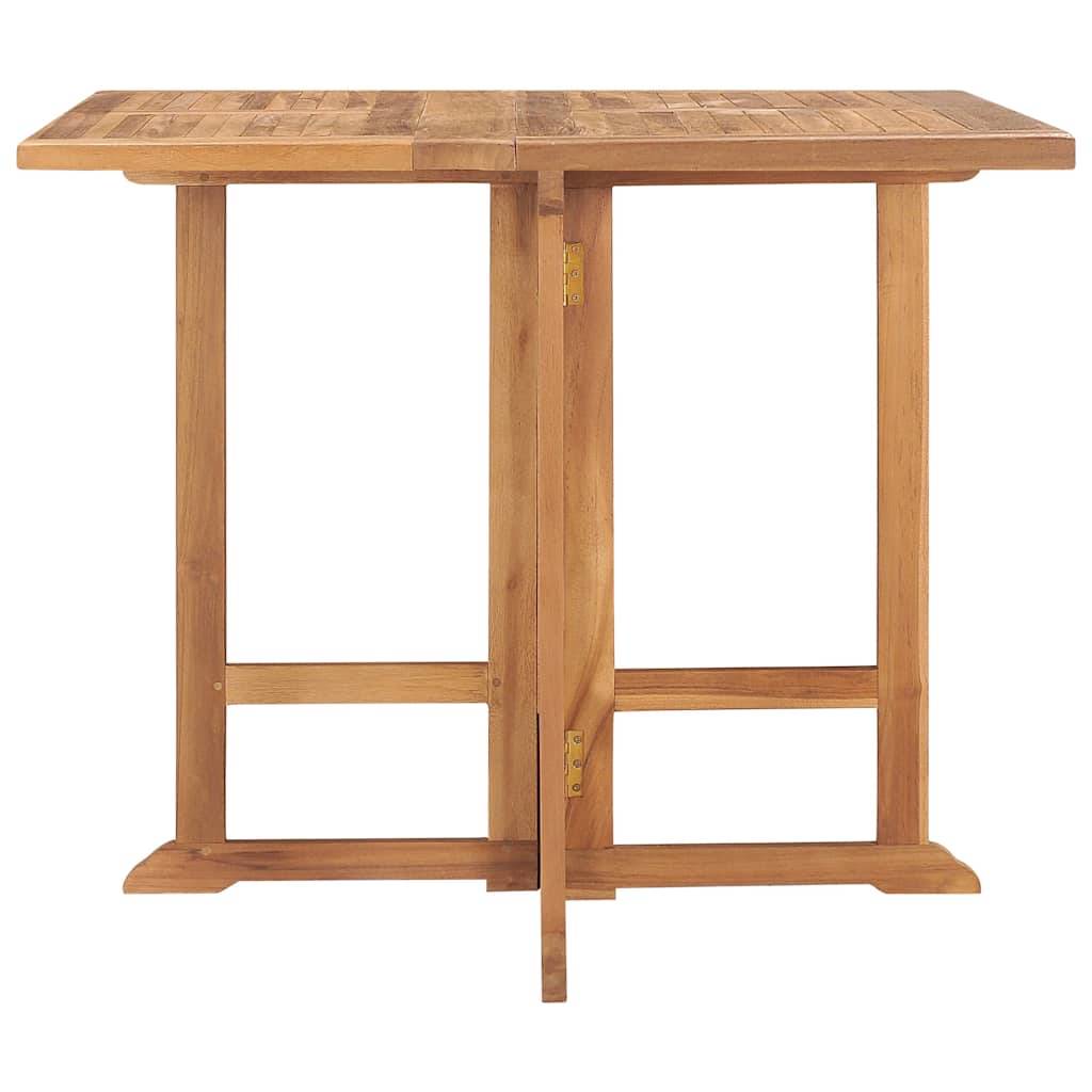 Table à dîner pliable bois de teck Ø90 x 75 cm, Poids :19.1kg - PANGIVO - Image 2