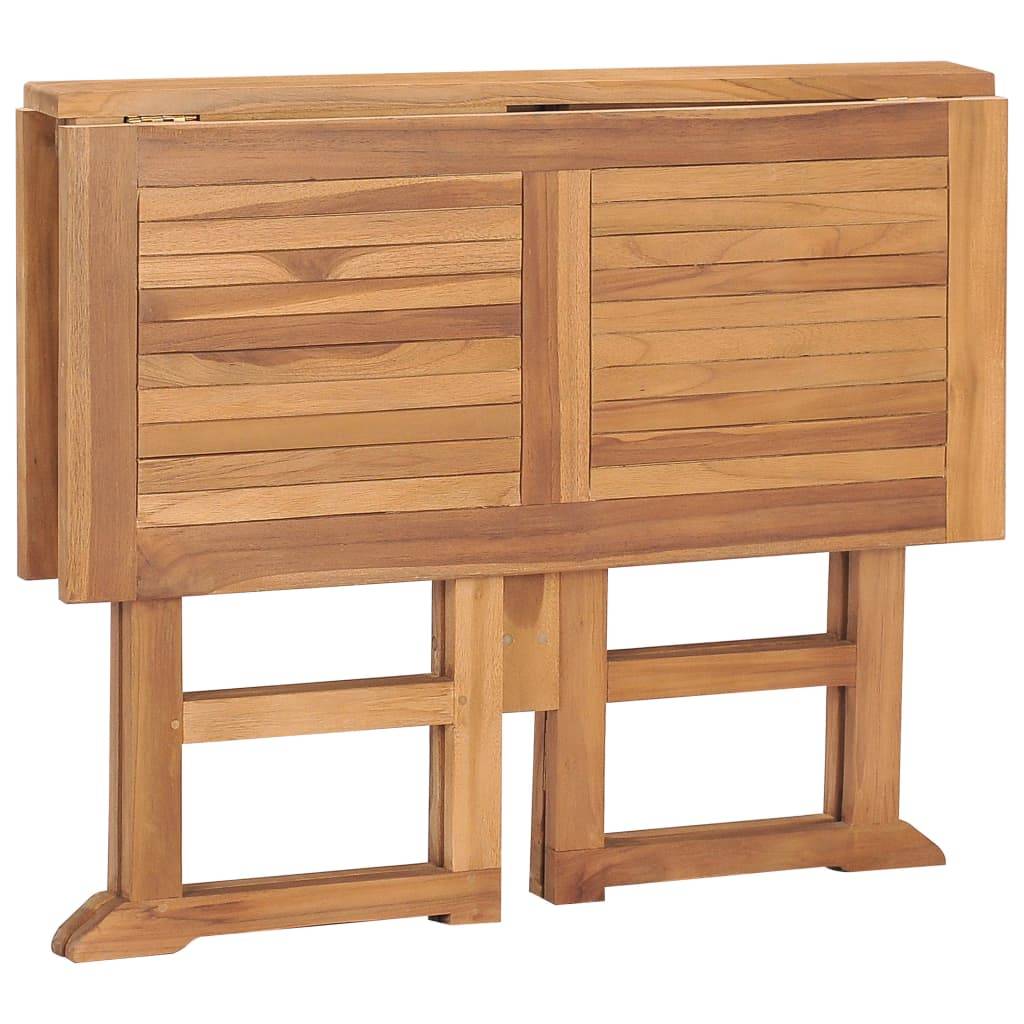 Table à dîner pliable bois de teck Ø90 x 75 cm, Poids :19.1kg - PANGIVO - Image 5