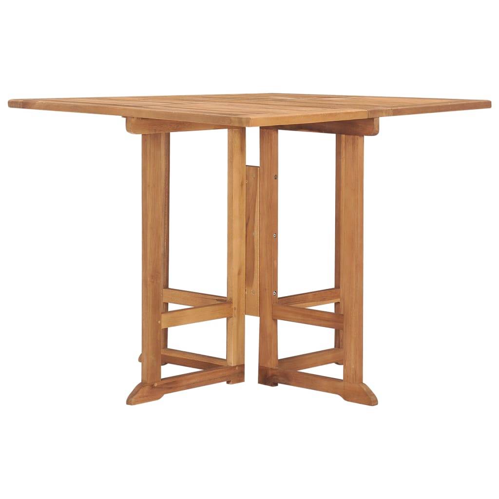 Table à dîner pliable bois de teck Ø90 x 75 cm, Poids :19.1kg - PANGIVO - Image 3