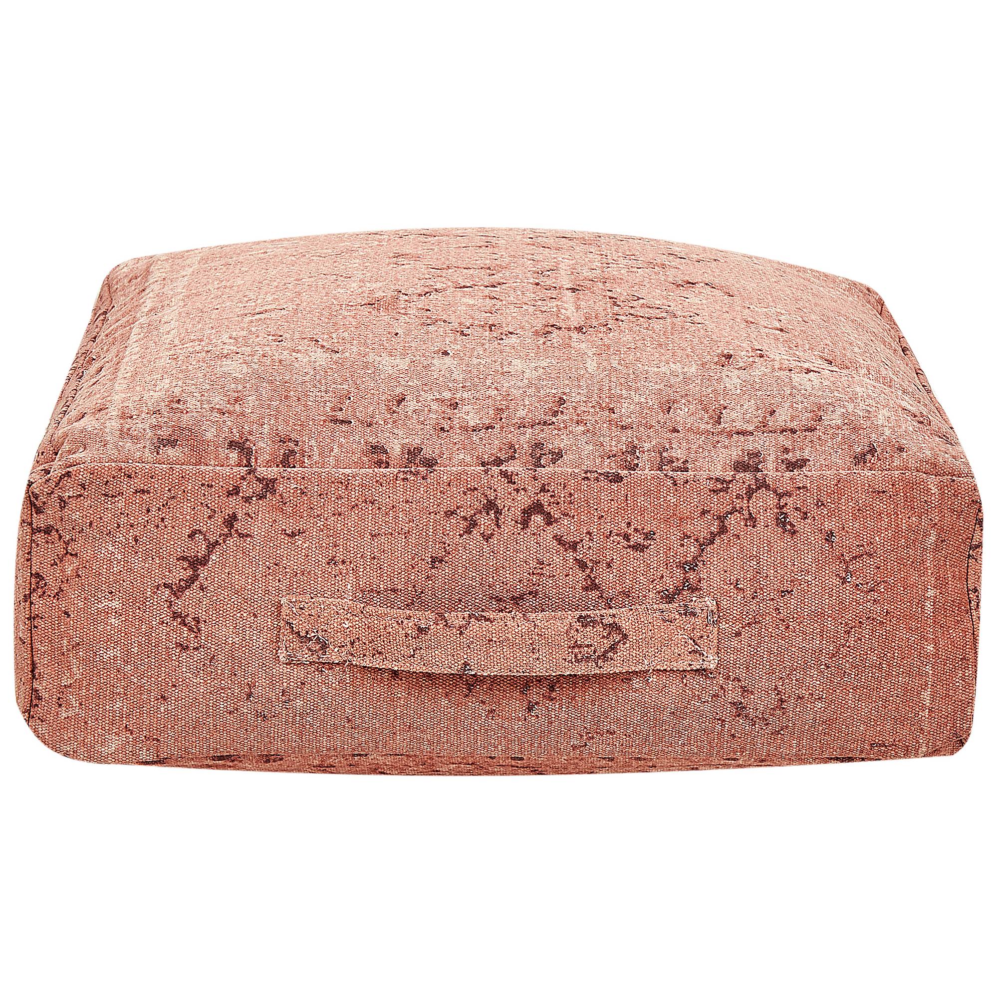 Beliani - Coussin de sol Coton Rouge clair SHASA - 50x50x20- Beliani - Image 4