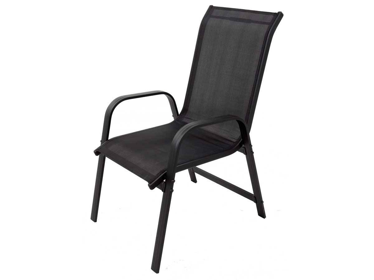 Lot De 2 Fauteuils De Jardin "porto" Alu/textilène - Noir -habitat Et Jardin - Imagen 2