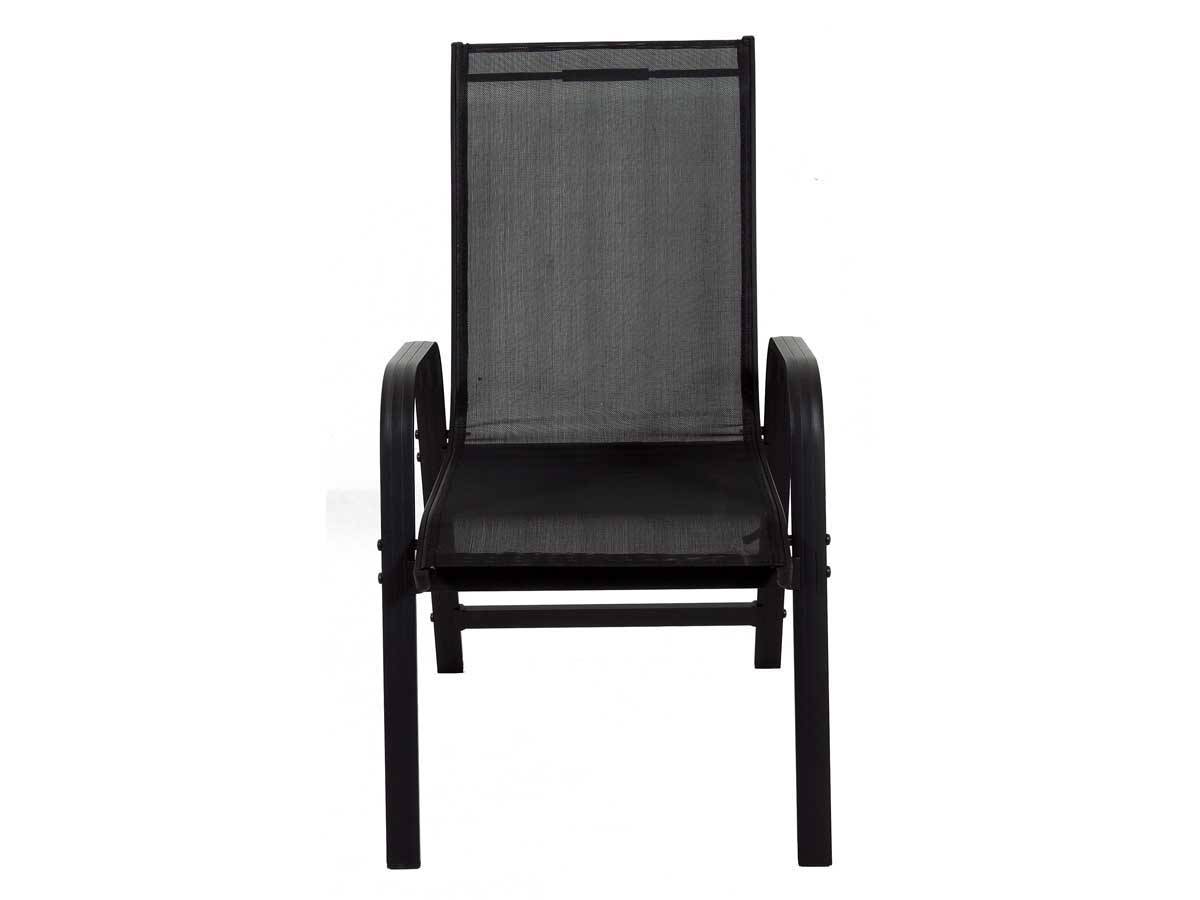 Lot De 2 Fauteuils De Jardin "porto" Alu/textilène - Noir -habitat Et Jardin - Imagen 3