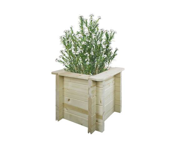 Timbela - Carre Potager Exterieur Bois 38x38xH35 cm - Jardinieres Exterieur pour Fleurs, Herbes aromatiques, Légumes- 28 mm d’épaisseur - Timbela M610 - Image 2