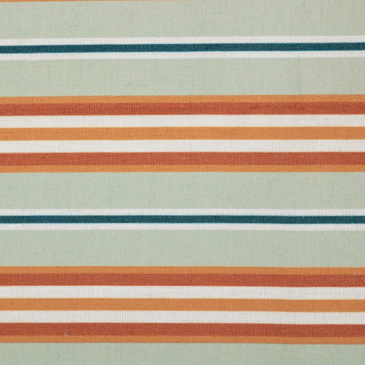 Nappe en polycoton Terracotta  Blanc et Céladon motif vintage 150 x 250 cm - Imagen 2