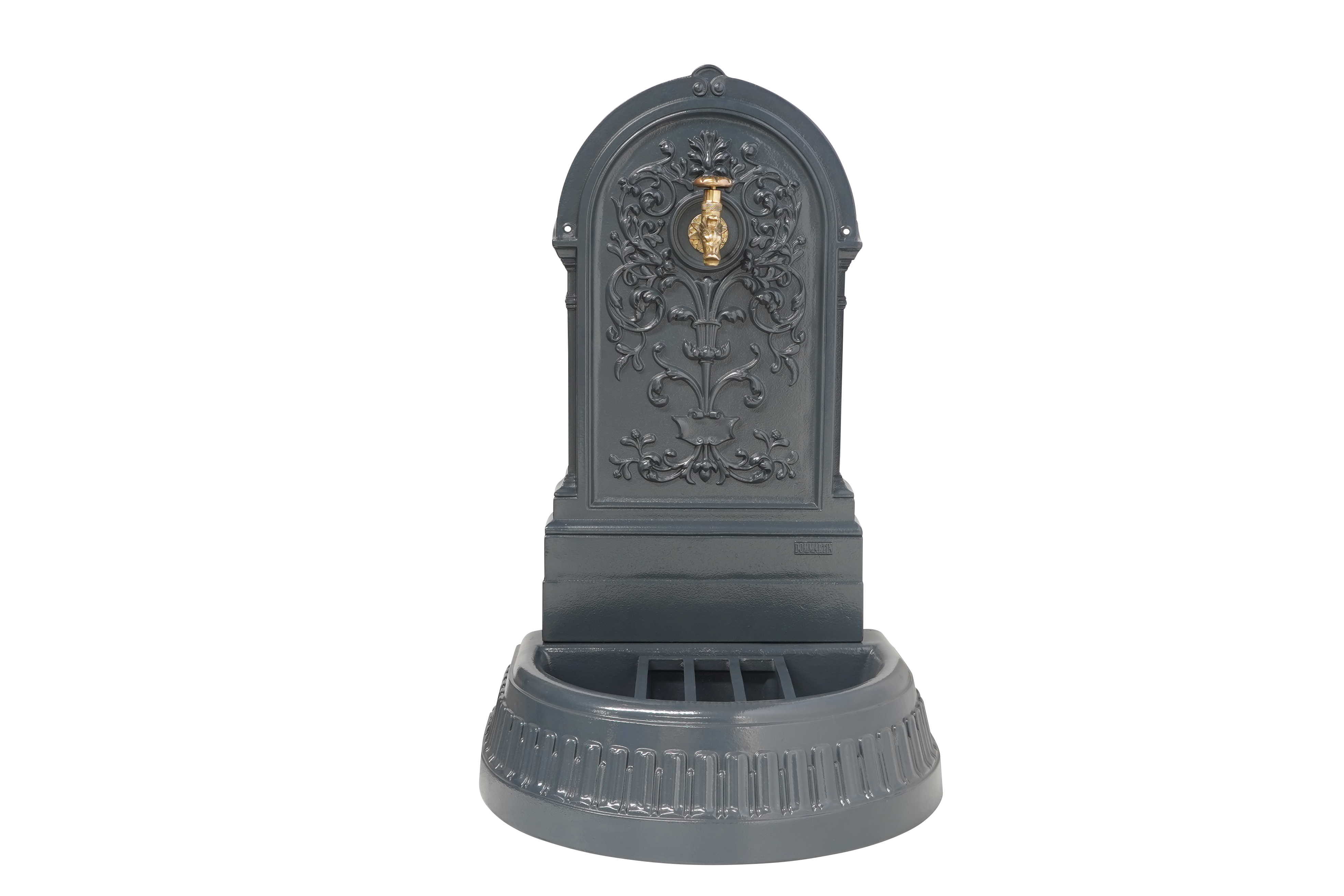 Fontaine floraison gris 7016 avec robinet colvert Dommartin H. 98cm X L. 45cm - Image 1