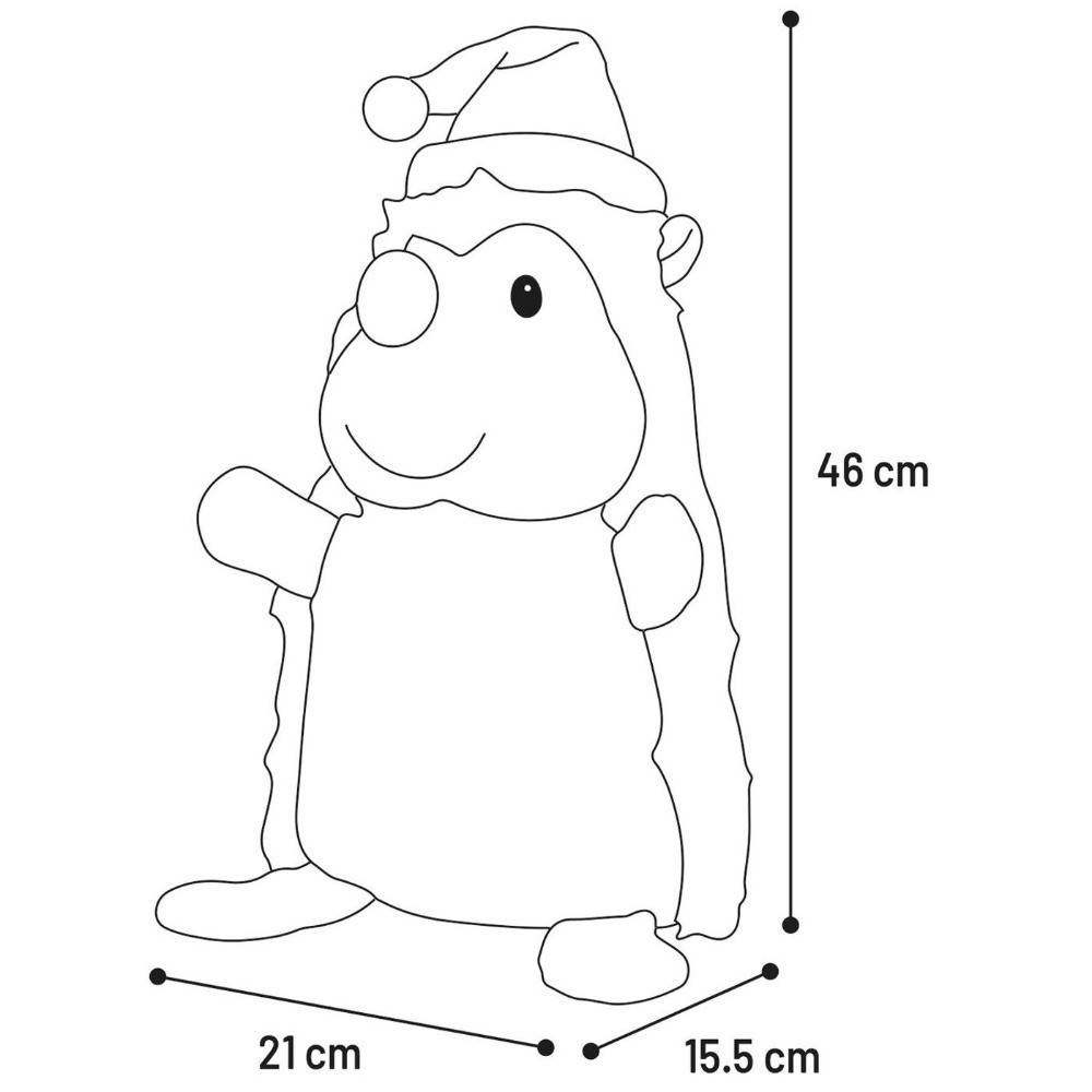 Flamingo - Jouet peluche hérisson brun Siegy Noël pour chien sonore 46 cm - Image 3