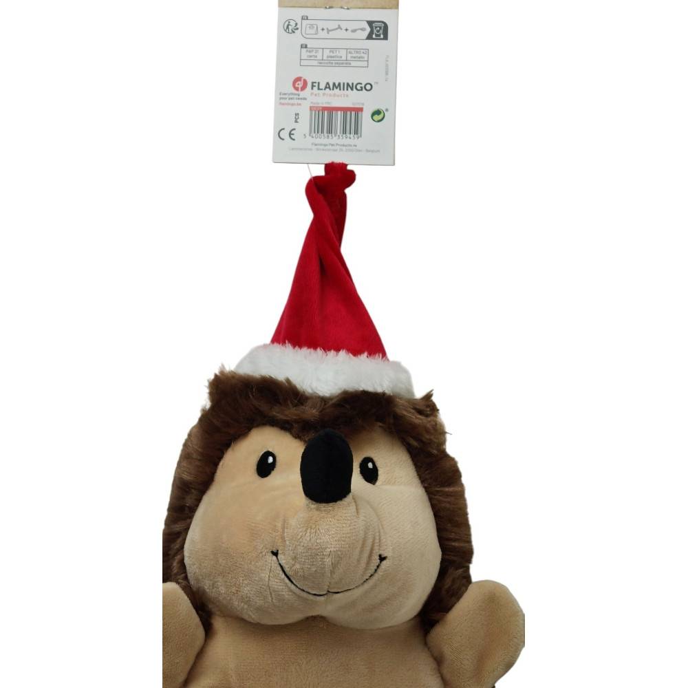 Flamingo - Jouet peluche hérisson brun Siegy Noël pour chien sonore 46 cm - Image 4