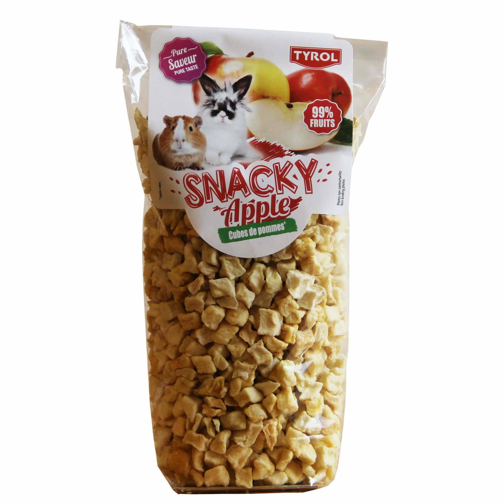 Tyrol - Golosinas Snacky de manzana para roedores 100 g - TYROL