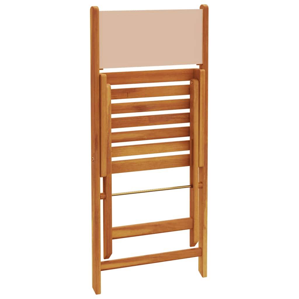 Vidaxl - Ensemble de bistro 3 pcs-Salons de jardin beige tissu et bois massif 848903 - Image 10