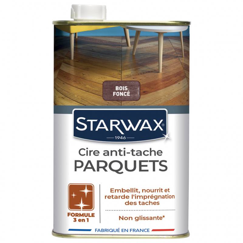 Starwax - Cire Starlon anti-tache pour parquets cirés 1L (différentes teintes) STARWAX - Ton / Contenance: Bois Foncés / 1 L - Image 2