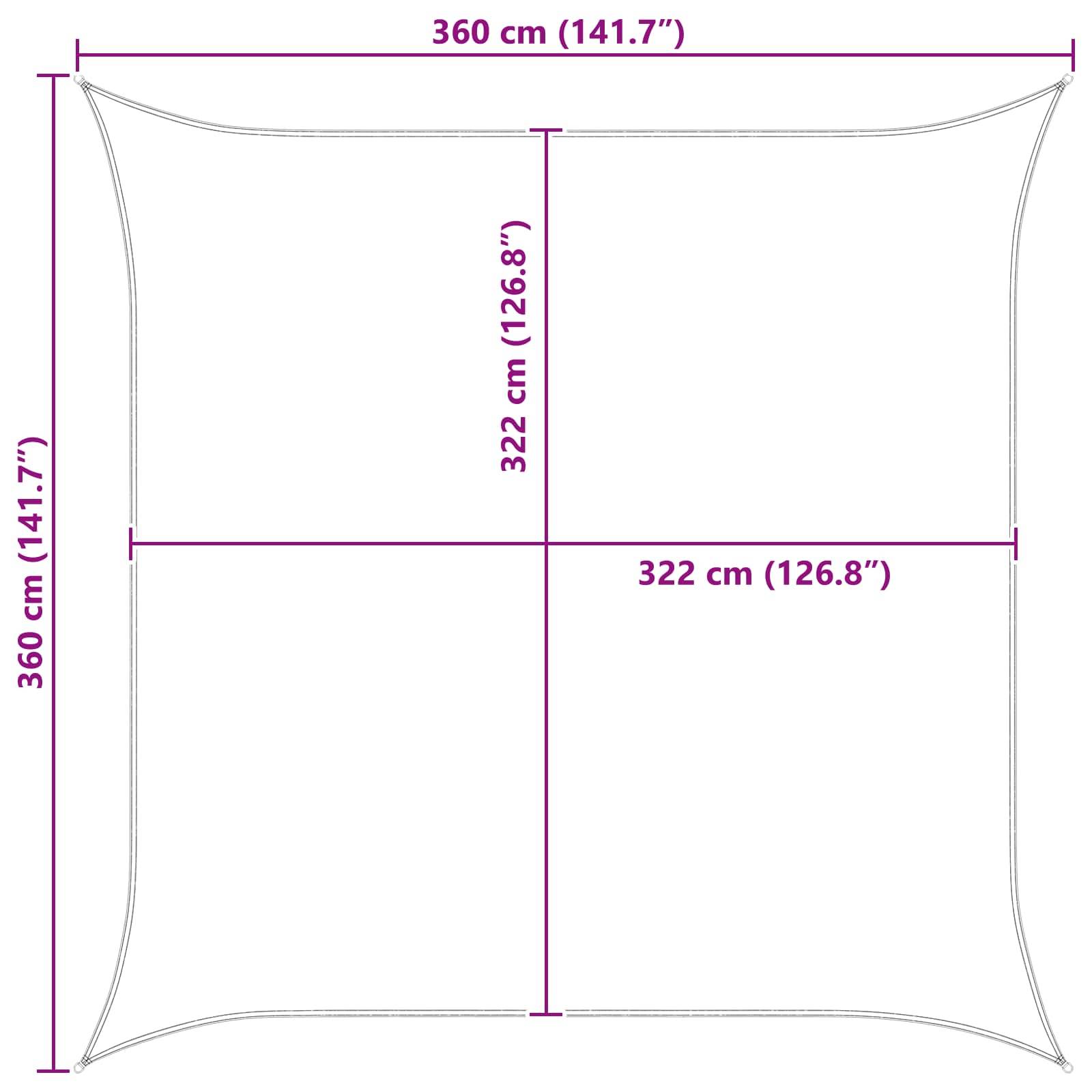 Voile d'ombrage polyester Oxford jaune et blanc 360 x 360 cm - PANGIVO - Image 7