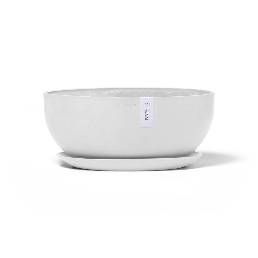 Ecopots - Pot Ovale Sofia Big 43 Blanc Pur + réservoir d'eau - 43 x 25 x H. 17,5 cm - 8,2 L ECOPOTS - Imagen 4