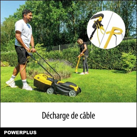Tondeuse électrique filaire 1300 W, 32 cm de coupe + ébordeuse 250 W, kit jusqu’à 250 m² - Powerplus - Image 6