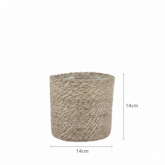 Cache-pot panier naturel - D.14cm - Image 3
