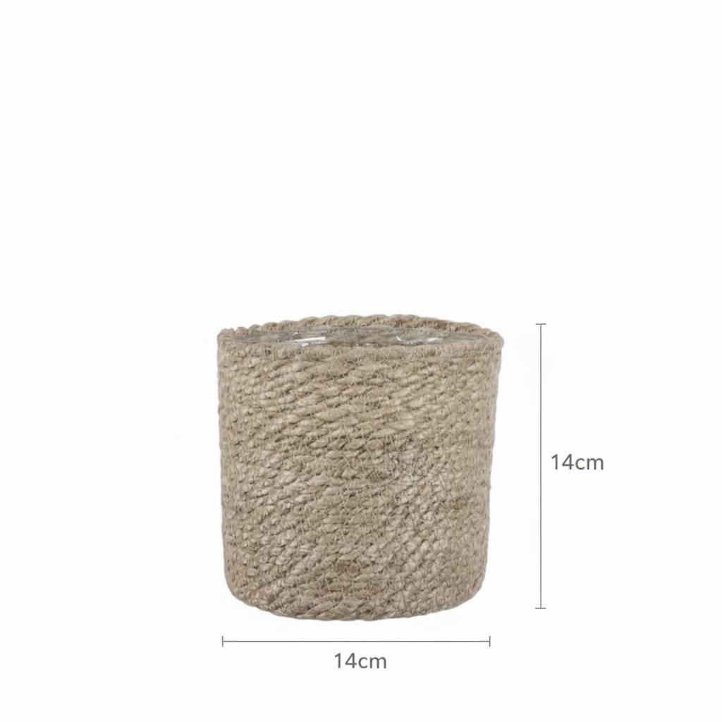Cache-pot panier naturel - D.14cm - Image 3