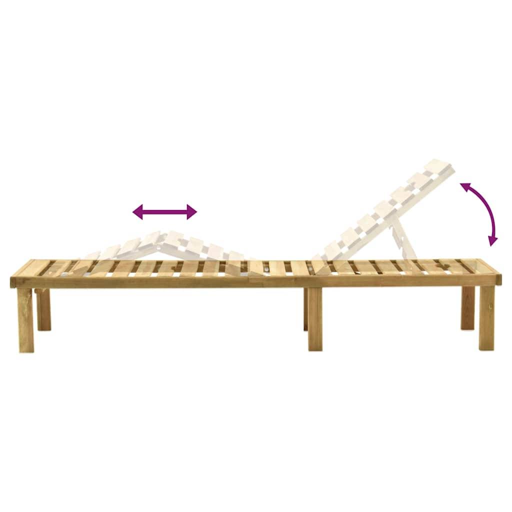 Vidaxl - Chaise longue de jardin avec table Bois de pin imprégné vidaXL 315397 - Imagen 6
