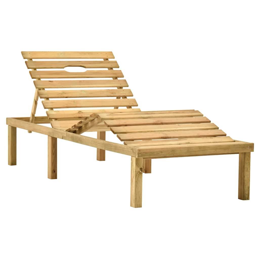 Vidaxl - Chaise longue de jardin avec table Bois de pin imprégné vidaXL 315397 - Imagen 2